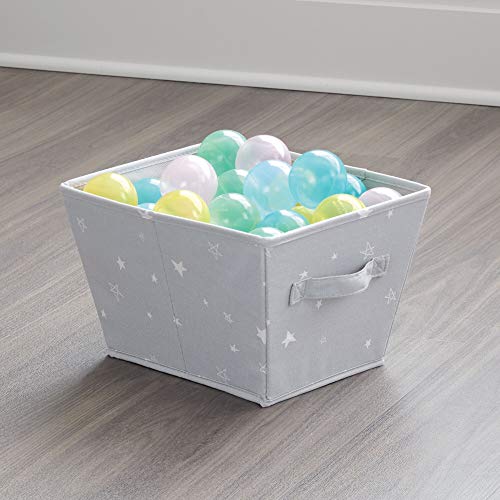 Panier rangement iDesign caisse moyenne pliable en coton polyester gris - 3