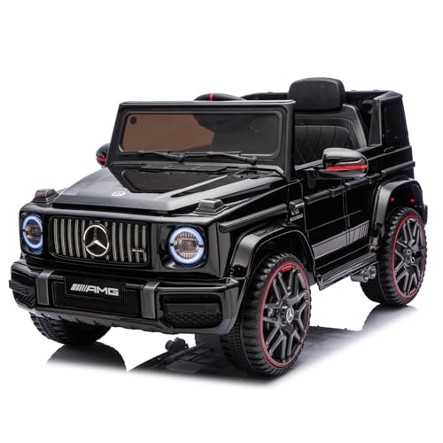 LALAHO Voiture électrique pour Enfants Mercedes G63,Véhicule Electrique Enfant 3 à 6 Ans avec Télécommande 2.4G,2 Portes avec MP3 (Noir)