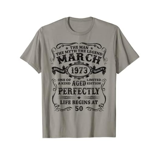 Marzo 1973 Vintage Regalo 50 Años Cumpleaños Hombre Mujer Camiseta