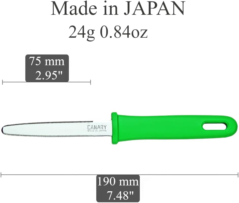 CANARY Cardboard Cutter - 7.5" Box Cutter Utility Knife for Breaking Down Boxes & Opening Packages - Made in Japan, Green