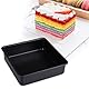 imposyu 2er Set Backformen Klein, Quadratisch Auflaufform aus Edelstahlkern, Eckig Brownie Backform, Auflaufform Eckig mit Antihaftbeschichtet für Lasagne Brownie Kuchen 15x15x4,5cm