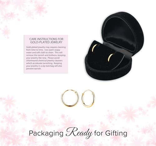 Cherished Moments Sterling Silver and 14K Gold Plated 10mm Hoop Earrings 5