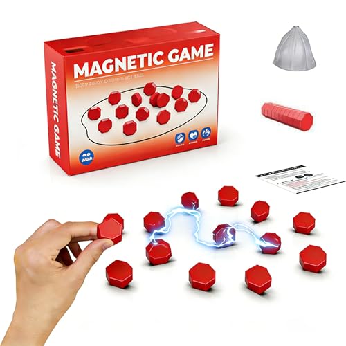 Juego de Ajedrez Magnético Mejorado con Cuerda y Piedras, Juego Magnético Divertido para Familia, Fiesta, Viaje y Camping, Juego para 2 Jugadores para Adultos miniatura 1