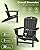 GREENVINES Adirondack Chairs Set of 2 | HDPE Plastic | Oversized Fire Pit Chair | All Weather | Black | Poly Lumber | for Outdoor Deck Backyard Patio Garden