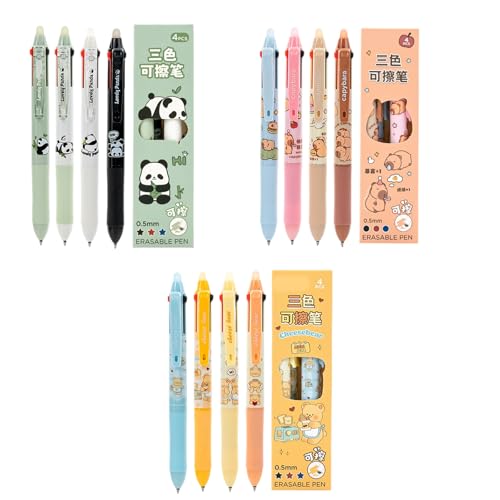 Set de bolígrafos gel borrables punta fina 0.5 mm miniatura 4