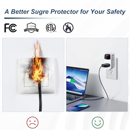 Bseed BSD-V098120V2P Surge Protector Outlet, Voltage Regulator, Surge Protector For Refrigerator/Tv/Pc/Home Appliance thumb #4
