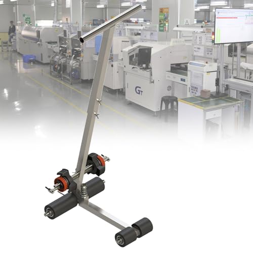 WUHUQN Máquina de cinta de línea de taller, máquina de rayas de altura ajustable, aplicador de cinta de pintura de suelo, máquina de pegar cinta, para estacionamiento, cancha