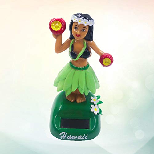Boneca Hula dançarina havaiana Amosfun movida a energia solar, biquíni para praia, garota carro, pai