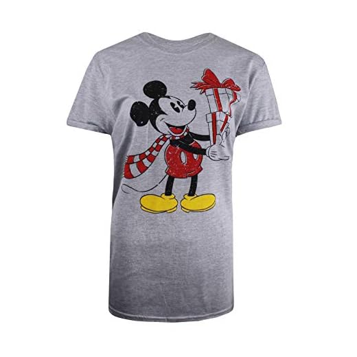 Disney Dam Musse jul t-shirt, Grå (grå ljung hgy), L