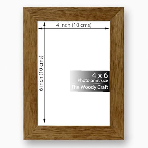 Image of Photo Frame 4 x 6 inch That Fits Any Space | Photo Frames For Table In Rustic Finish | Wooden Photo Frame With Smooth Edges | Classic Brown Frames For Wall Decor Charm | Photo Frame For Birthday Gift