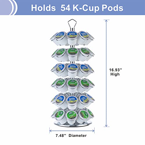 Rice Rat K Cup Holder Storage Coffee Capsules Pod Holder Carousel 6 Tier Compatible With 54 K-Cup Pods thumb #1