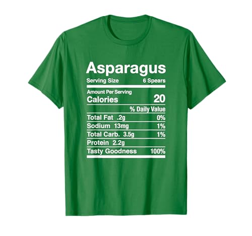 Spargel Kostüm Geschenk Shirt Ernährungsfakten passend T-Shirt