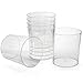 Okllen 6 Pack Clear Round Plastic Waste Baskets, BPA-Free Trash Can Bin for Bathroom, Kitchen, Office, Home, 8