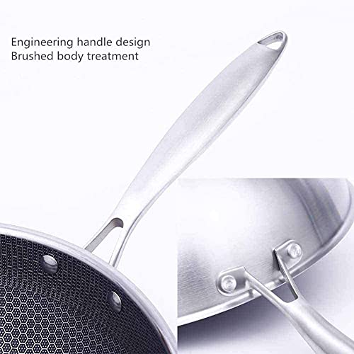 Wok de acero inoxidable con tapa, 34 cm miniatura 5