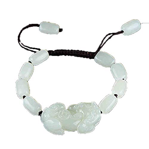 Bracelet en jade blanc naturel de Hetian de qualité supérieure A par WBYSFR