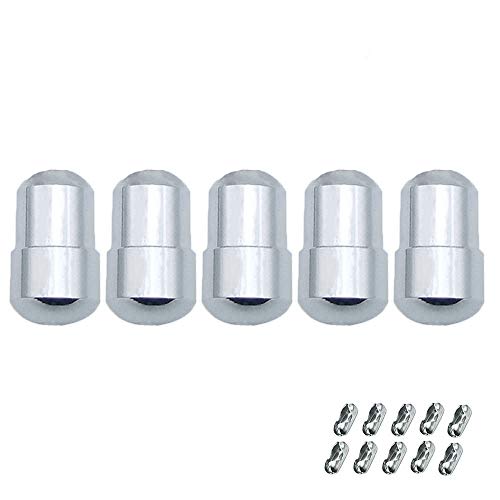 SFTlite 5 Pcs Cord Connectors Metal Chrome Bathroom Light Pull Cord Joiner - 10 Pcs Metal Roller Blind Beaded Chain Connector