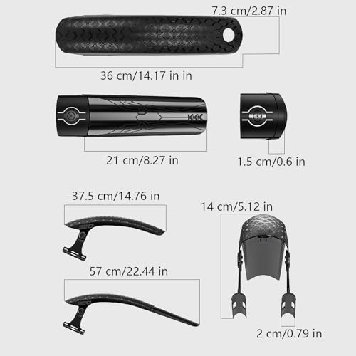 Guardabarros ajustable para bicicleta de carretera y montaña con protección completa 2