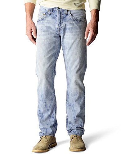 True Religion Men's Geno Slim Straight Fit Jean in Light Antelope