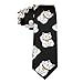 Supdreamc Men Boys Japanese Lucky Cat Kitten Cats Black Slim Neckties - Casual & Formal Gentleman Ties for Wedding Prom Business Husband, Suit Uniform