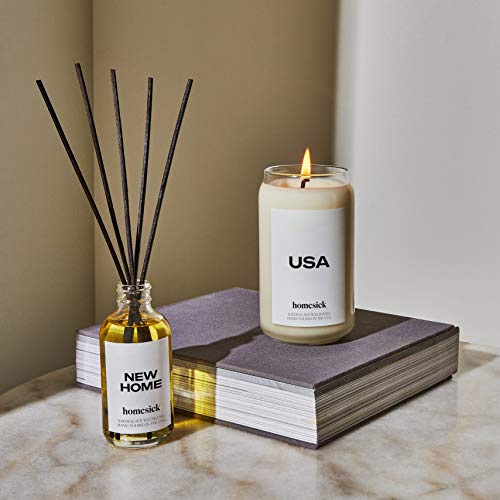 Homesick Premium Scented Candle, Usa - Scents Of Apple, Nutmeg, Clove, 13.75 Oz, 60-80 Hour Burn, Natural Soy Blend Candle Home Decor, Relaxing Aromatherapy Candle #TOP4