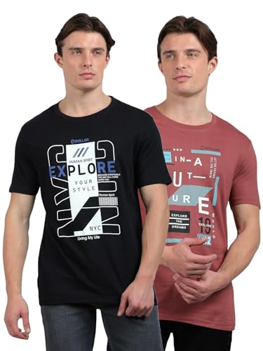 Image of Dollar Pack of 2 Cotton Printed Men Tshirt