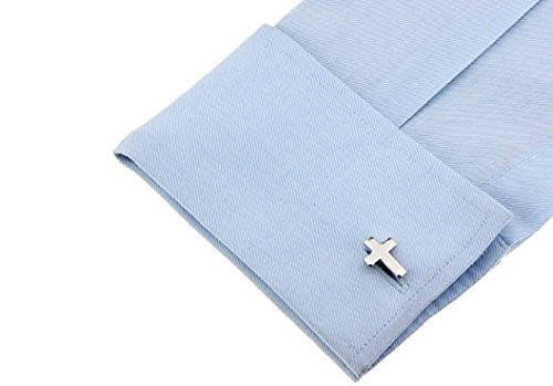 Mrcuff Cross Christian Pair Cufflinks In A Presentation Gift Box & Polishing Cloth #TOP2