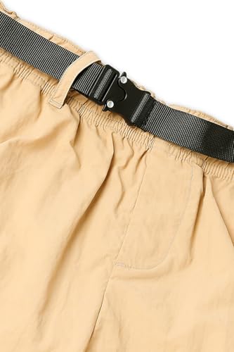 Image of SNITCH Men Casual Shorts | Regular Fit Mid Rise Solid Design | Lightweight 100% Nylon with Smooth Texture & Utility Pockets for Summer & Casual Wear