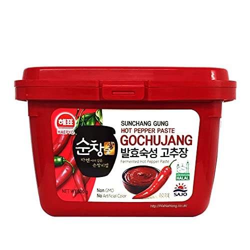 SAJO HAEPYO Korean Hot Pepper Chilli Paste HALAL Gochujang 500g (Pack of 2)