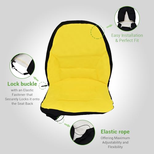 Funda de asiento LP95233 acolchada grande para tractor John Deere 4M 3R 6