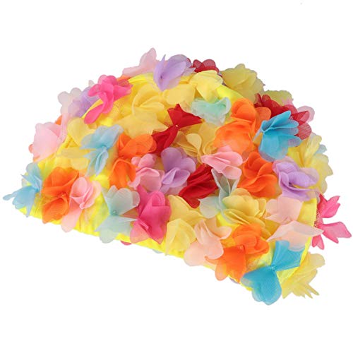 BESPORTBLE, 1 peça, touca de natação criativa com pétalas florais 3D para mulheres e meninas natação