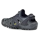 hitech  HI-TEC NARVAL Sandalo sportivo uomo/Sandalo Trekking uomo estate/scarpe traspiranti con punta chiusa sono adatte per la spiaggia, all\'aperto, escursionismo, alpinismo, Charcoal Black Grey, 43 EU