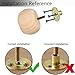 Xidouyuer Set of 4 Unfinished Solid Hardwood Round Bun Feet 2inches with M8 Bolt Predrilled for Furniture Ottoman Couch Cabinet Sofa Legs