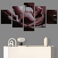 SIGNWIN 5 Panel Canvas Wall Art Pink Petal for Home Decorations Ready to Hang - 60