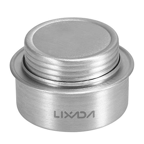 Lixada Portable Mini Aluminum Alloy Alcoho Stove with Lid Outdoor Camping Hiking Backpacking Cooking Stove - Image 3