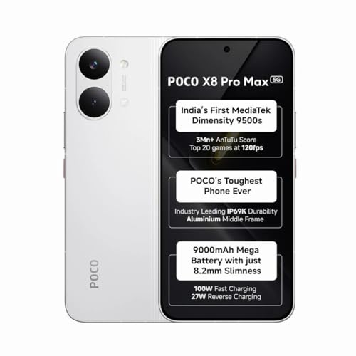 Image of POCO X8 Pro Max 5G (White, 12GB RAM), (512GB Storage)
