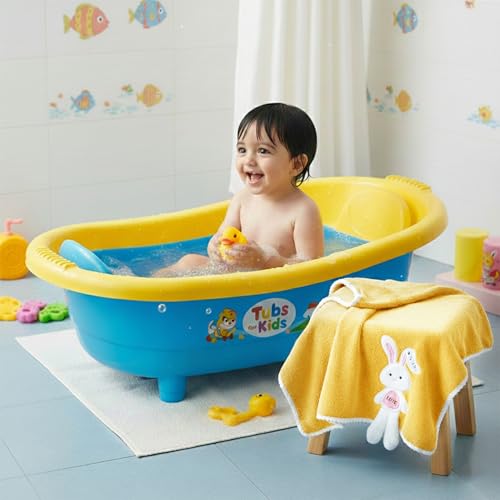 Image of Story@Home Kids Microfiber Bath Towel with Bunny Design | Quick Dry & Soft | 300 GSM | 120 x 70 cm | Lightweight Pool, Beach & Bath Towel for Boys & Girls | Yellow
