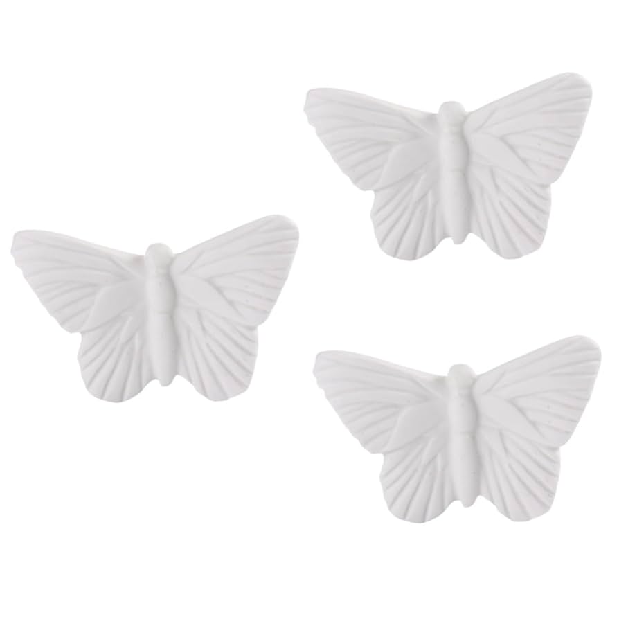 Amazon.co.jp: BUGUUYO 3個 白い蝶の壁掛け 3d磁器ウォール