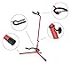 Classic Cantabile Gitarrenständer - Universal Gitarrenständer für Konzertgitarre, Westerngitarre, E-Gitarre, E-Bass - Gepolsterte Auflage - Klappbarer Gitarrenständer - Rot