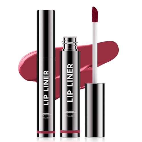 Image of Lip Stain Peel Off Lip Liner - Long Lasting Comfortable Vivid Color Peel Lip Stain Smudge Proof Finish, Create A Charming Vibrant Lip Color Makeup For All Skin Types with All-Day (#05 Mauve)