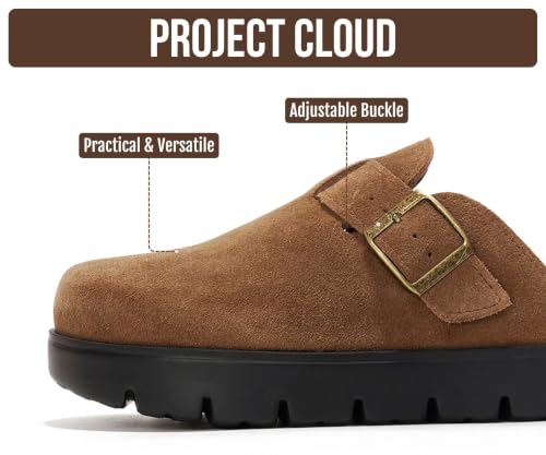 Image of 100% Genuine Leather Platform Clogs for Women - Fall Shoes for Women 2026