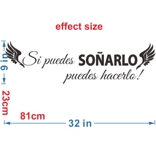 Vinilo decorativo con frase en español “Sueña en Grande” miniatura 2