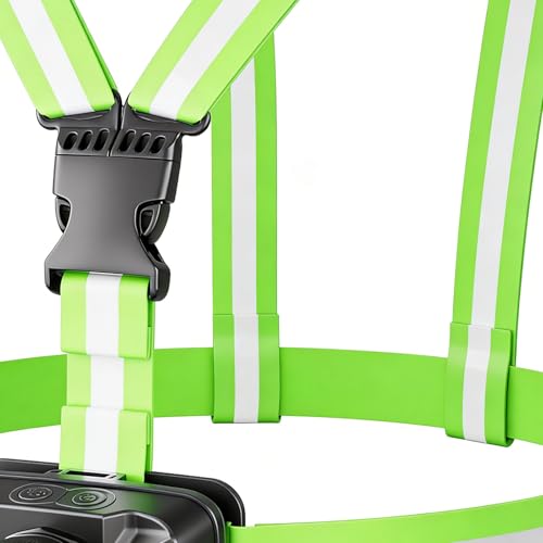 Lámpara LED de pecho 1000 lm con ángulo ajustable de 90 grados y batería USB para running 7