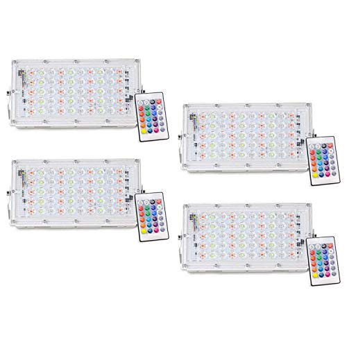 Image of MLD 10 Watts Color Changing Brick Led Flood Light indoor outdoor with Remote Control(Color-RGB,10w)-pack of 4