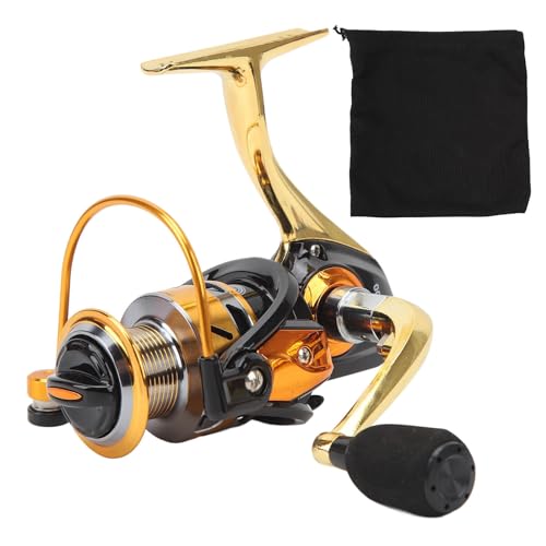 MechKit MT3000 Carretes de Pesca Dorados Metal de Alta Velocidad 5.5:1 Relación de Engranaje Carrete de baitcasting Intercambiable Izquierdo Derecho Potentes carretes de Pesca