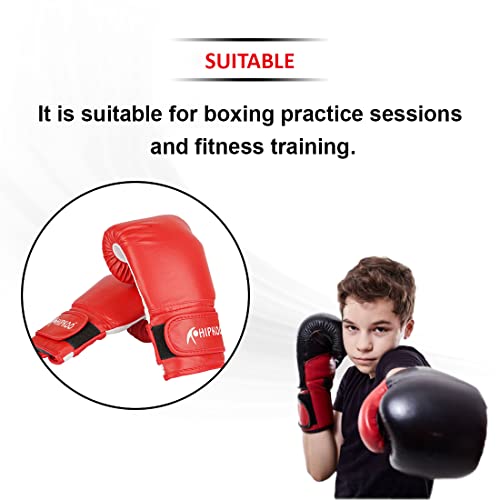 Image of Hipkoo Sports Boxing Combo Set | 1 Unfilled Punching Bag (3 ft) and 2 Boxing Gloves | Ideal for Men & Women for Boxing Training Gloves & Bag, MMA, Kickboxing and Sparring (Red & Blue)