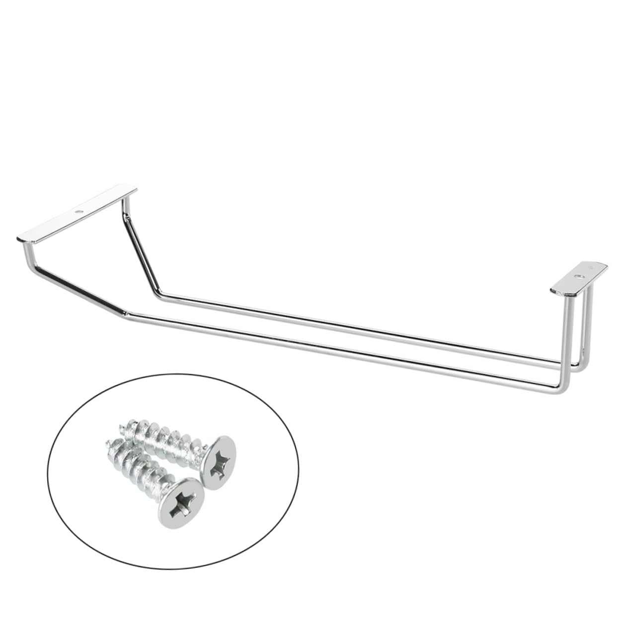 OUNONA 2pcs Silver Goblet Rack Stylish Wine Glass Holder for Home Bar Elegant Cup Stand Space Saving Design for Easy Access Kitchen Dining Restaurant Party