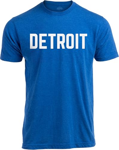Detroit | Classic Retro City Grey Blue Red Black Detroiter 313 Cool Michigan Men Women T-Shirt