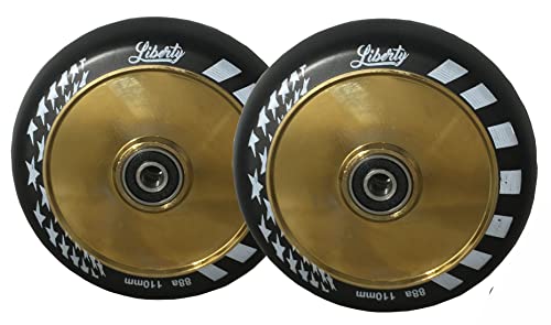LIBERTY PRO SCOOTERS - Hollow Core Wheels - Set of 2 (Gold Chrome)