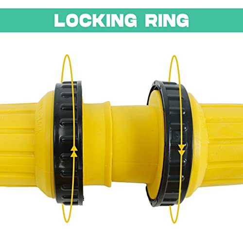 25Ft 30Amp 125V Rv Power Wire Cord Marine Shore Boat L5-30 Yellow 25 Feet Heavy Duty Electrical Power Cable, Nema L5-30P To Nema L5-30R #TOP3