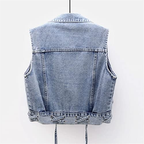 Débardeur en jean ajusté sans manches style denim authentique